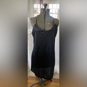 Vintage Vassarette Black Slip Dress  Chemise size 38  coquette girl loungewear